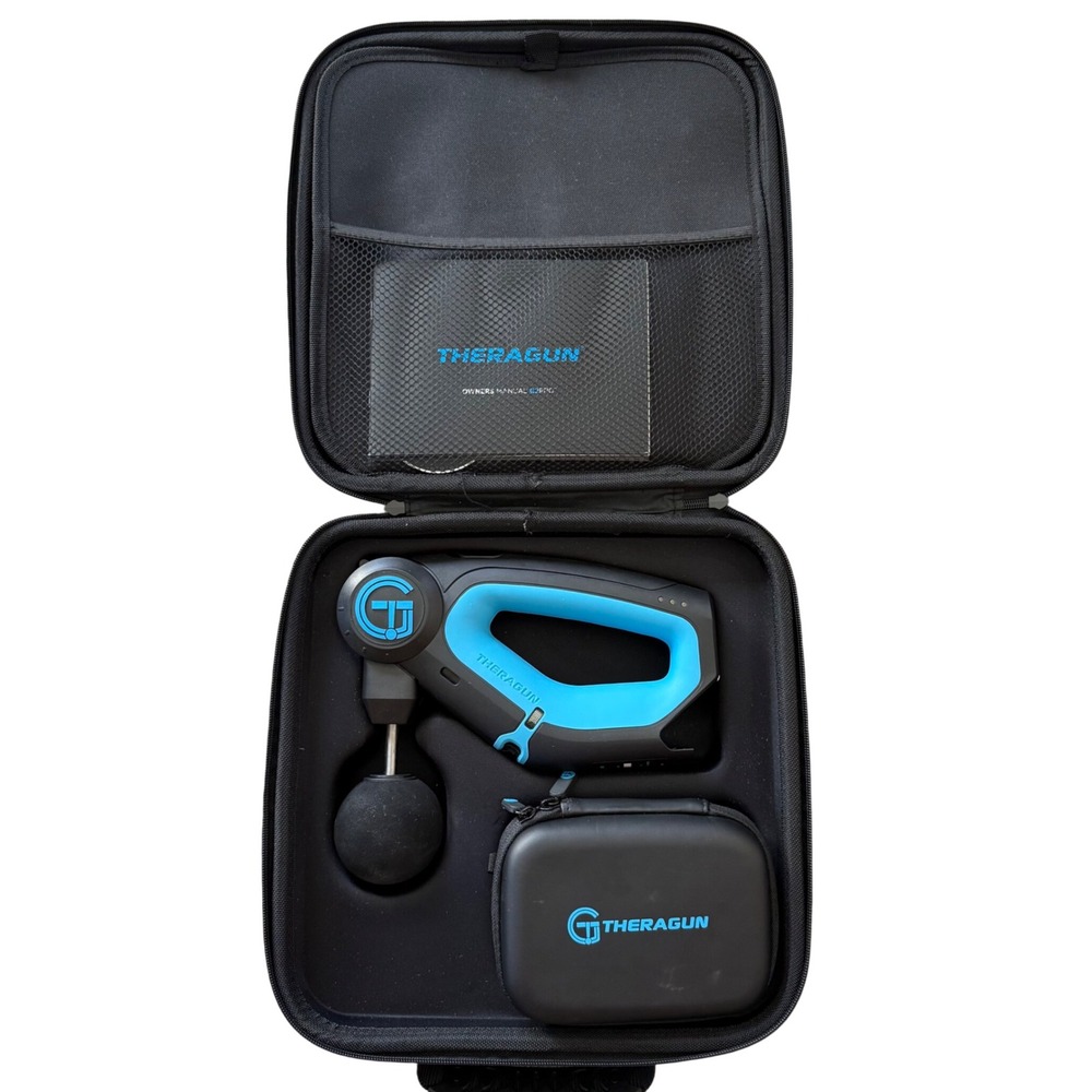 Theragun Blue Percussion Massage Gun with Carry Case